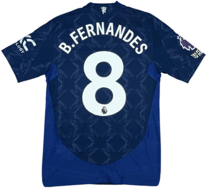 2024-25 Manchester United Match Issue Away Shirt B. Fernandes #8