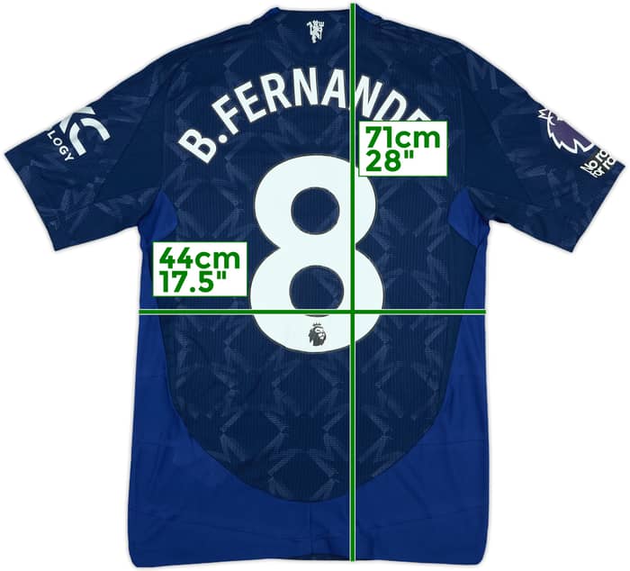 2024-25 Manchester United Match Issue Away Shirt B. Fernandes #8