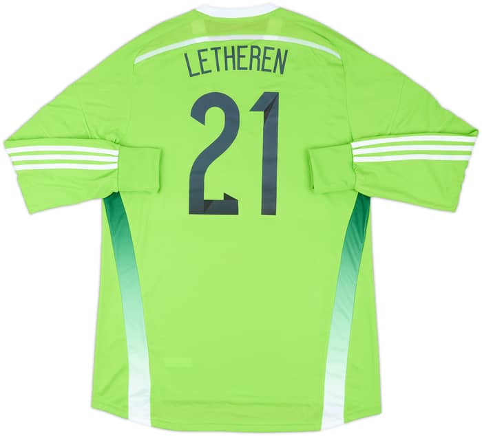 2014 Wales Match Issue GK Shirt Letheren #21