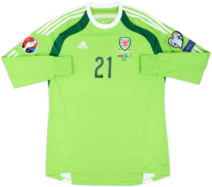 2014 Wales Match Issue GK Shirt Letheren #21