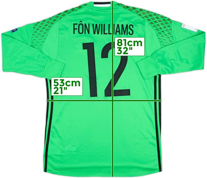 2016 Wales Match Issue GK Shirt Fon Williams #12