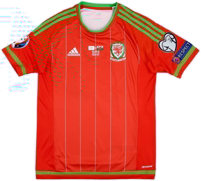 2015 Wales Match Issue Home Shirt Henley #23