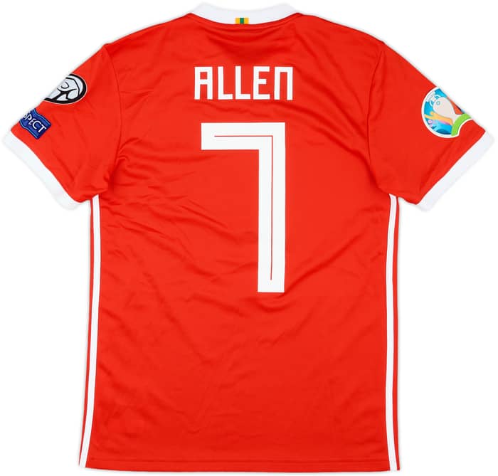 2019 Wales Match Issue Home Shirt Allen #7