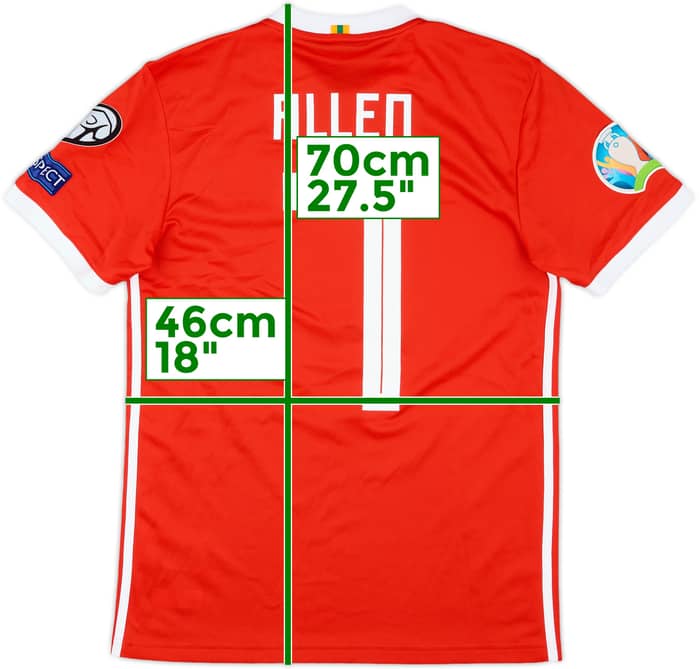 2019 Wales Match Issue Home Shirt Allen #7