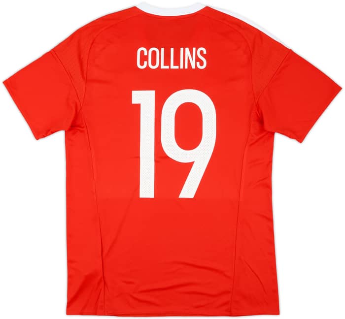 2015 Wales Match Issue Home Shirt Collins #19