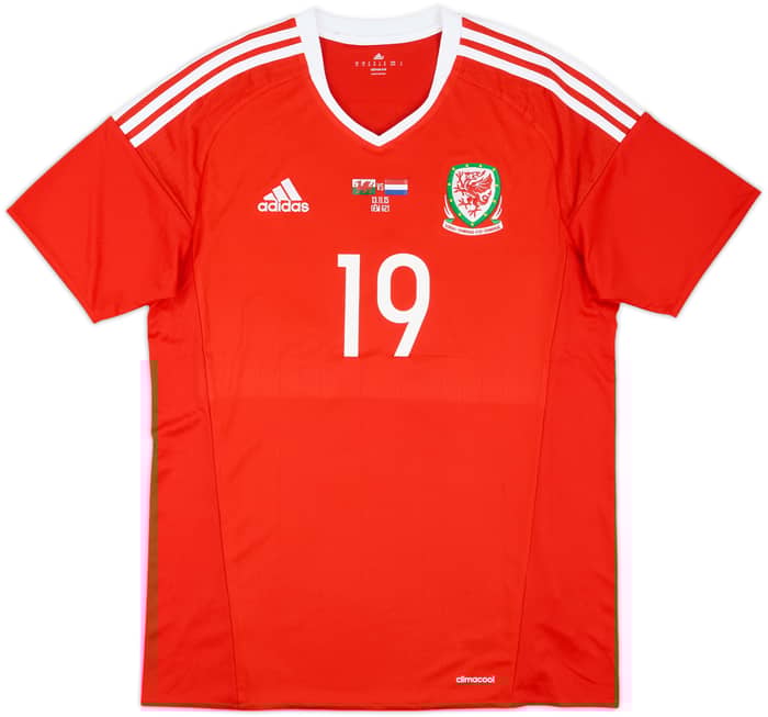 2015 Wales Match Issue Home Shirt Collins #19