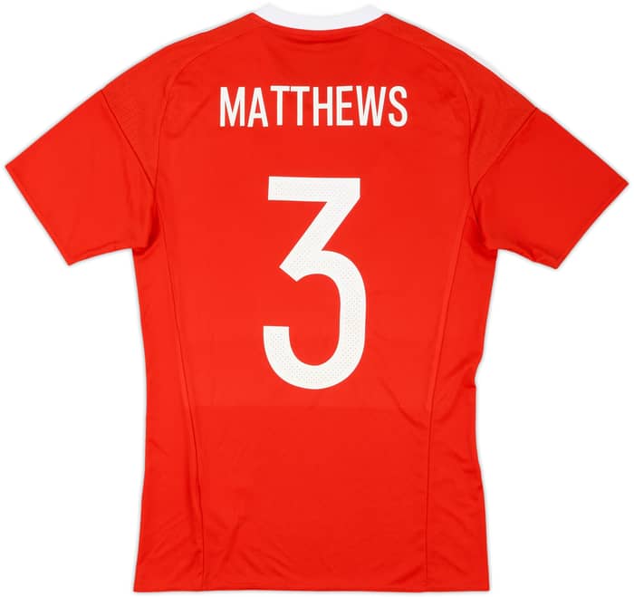 2016 Wales Match Issue Home Shirt Matthews #3
