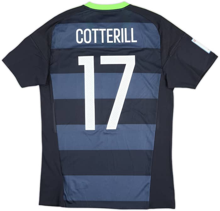 2016 Wales Match Issue Away Shirt Cotterill #17