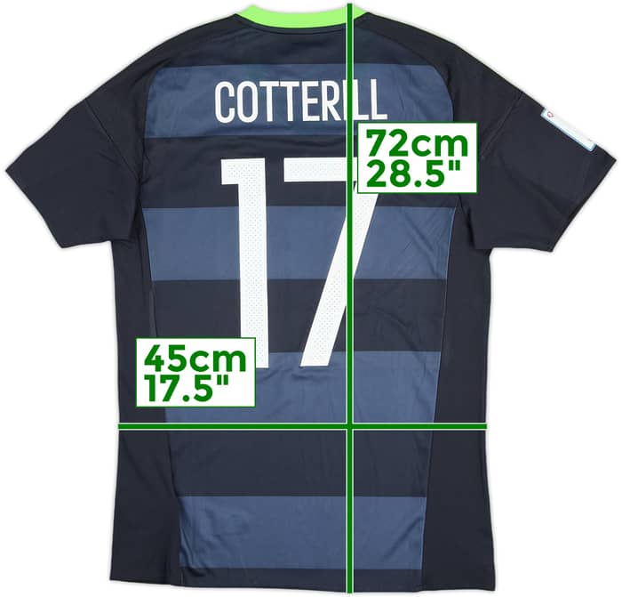 2016 Wales Match Issue Away Shirt Cotterill #17