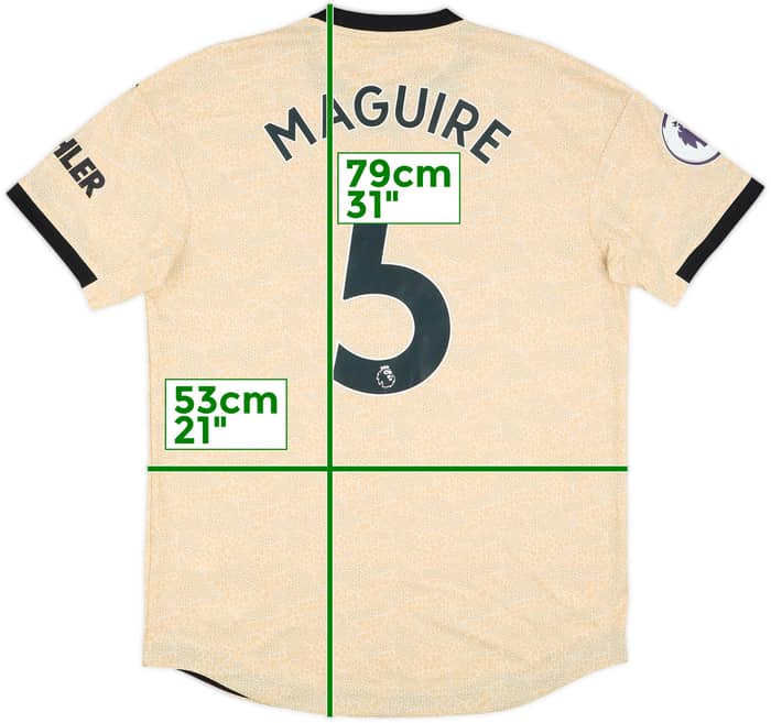 2019-20 Manchester United Match Issue Away Shirt Maguire #5