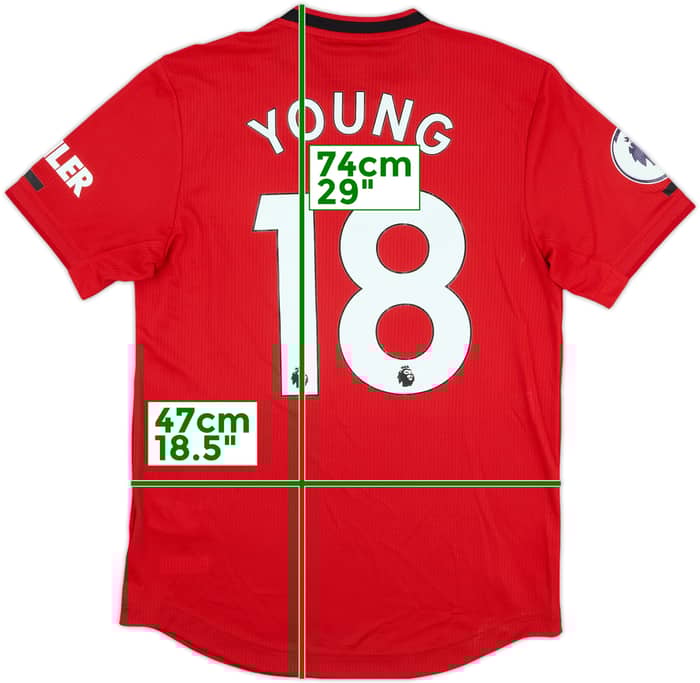 2019-20 Manchester United Match Issue Home Shirt Young #18