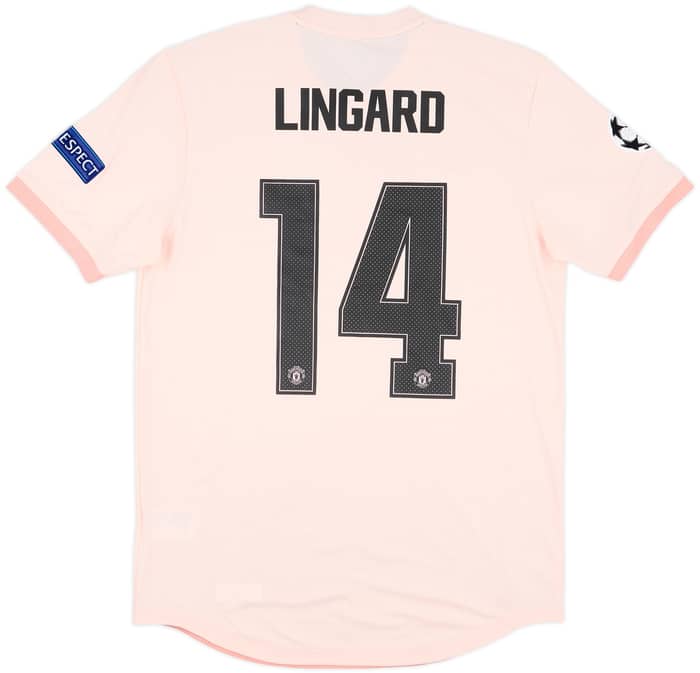 2018-19 Manchester United Match Issue Champions League Away Shirt Lingard #14