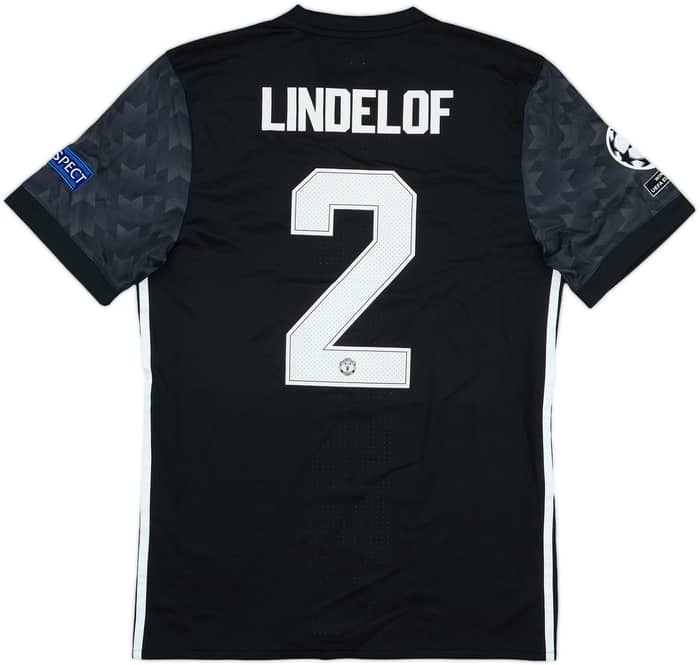 2017-18 Manchester United Match Issue Champions League Away Shirt Lindelof #2