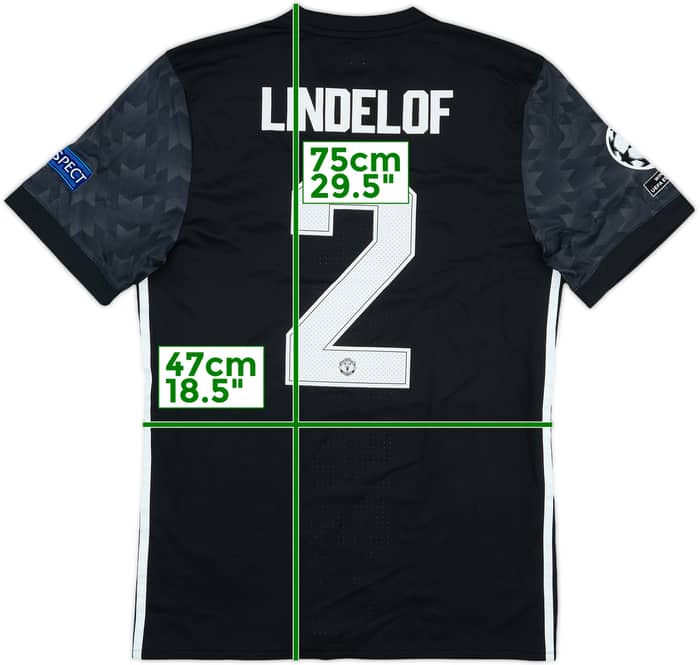 2017-18 Manchester United Match Issue Champions League Away Shirt Lindelof #2