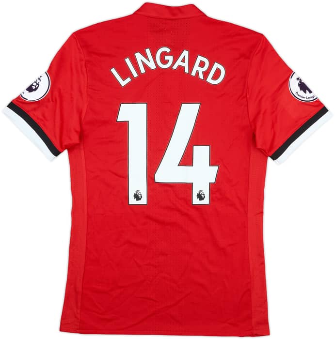2017-18 Manchester United Match Issue Home Shirt Lingard #14