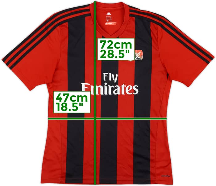 2013-14 AC Milan adidas Youth Academy Home Shirt - 7/10 - (M)