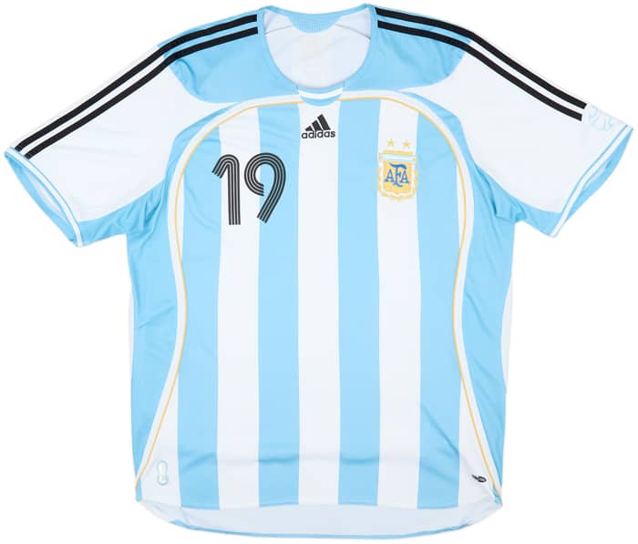 2005-07 Argentina Home Shirt Messi #19 - 7/10 - (XL)