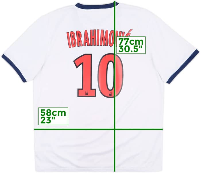 2013-14 Paris Saint-Germain Away Shirt Ibrahimovic #10 - 7/10 - (XL)