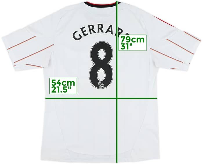 2010-11 Liverpool Away Shirt Gerrard #8 - 6/10 - (L)