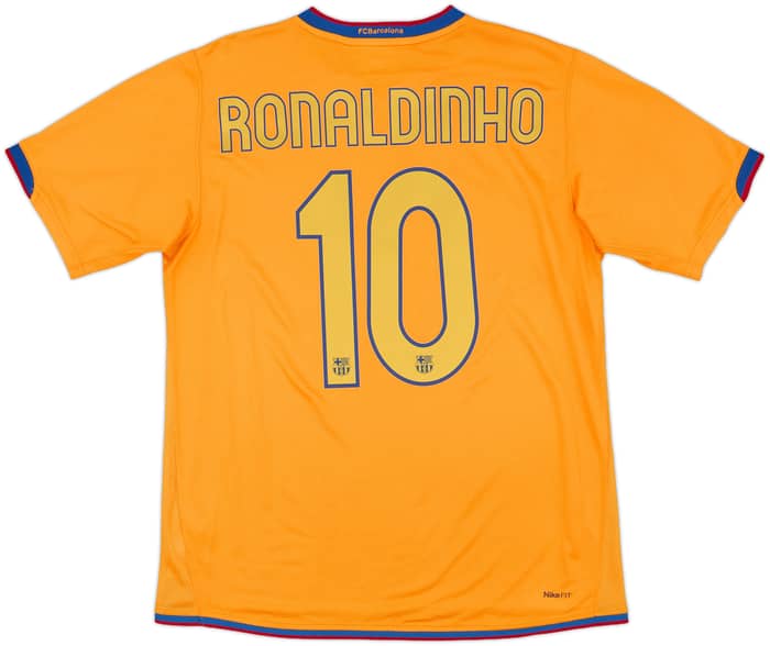 2006-08 Barcelona Away Shirt Ronaldinho #10 - 8/10 - (M)