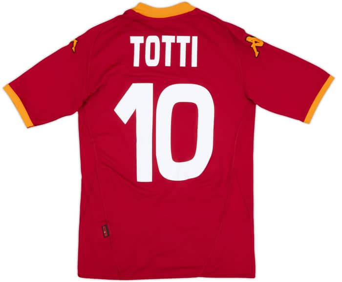 2007-08 Roma Home Shirt Totti #10 - 7/10 - (S)
