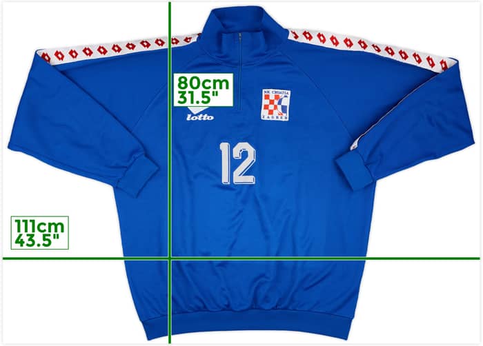 1997-99 Dinamo Zagreb Player Issue Lotto 1/2 Zip Track Top - 8/10 - (XXL)