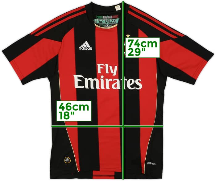 2010-11 AC Milan Home Shirt Pato #7 - 3/10 - (S)