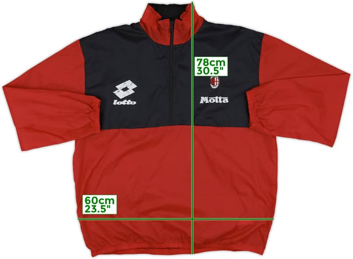 1994-95 AC Milan Lotto 1/4 Zip Drill Top - 6/10 - (M)