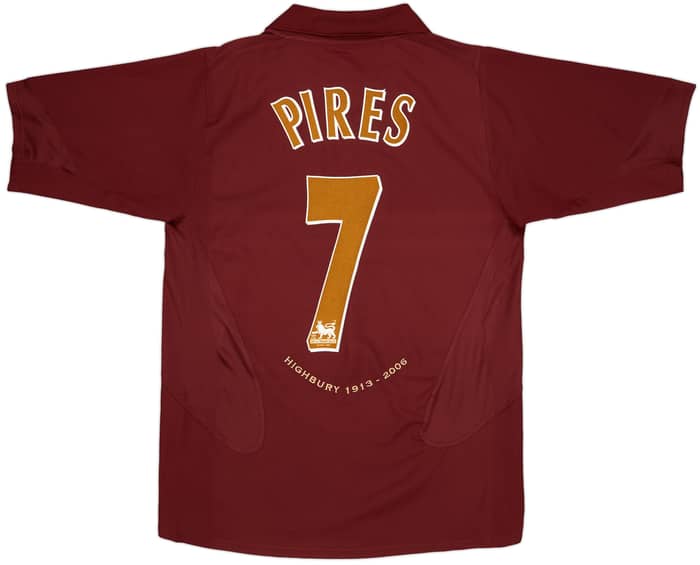 2005-06 Arsenal Home Shirt Pires #7 - 8/10 - (M)