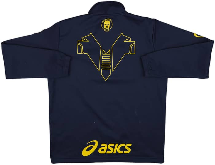 2007-08 Hellas Verona Asics 1/Z Zip Drill Top - 6/10 - (M)