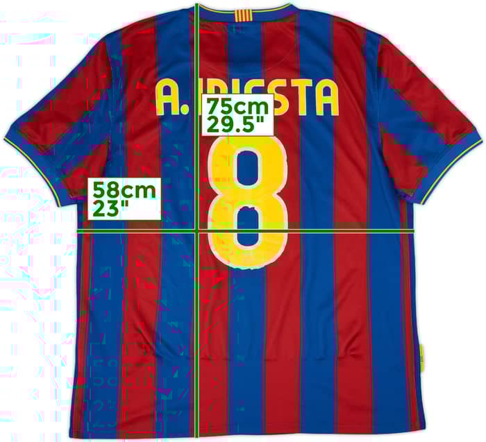 2009-10 Barcelona Home Shirt A.Iniesta #8 - 5/10 - (L)