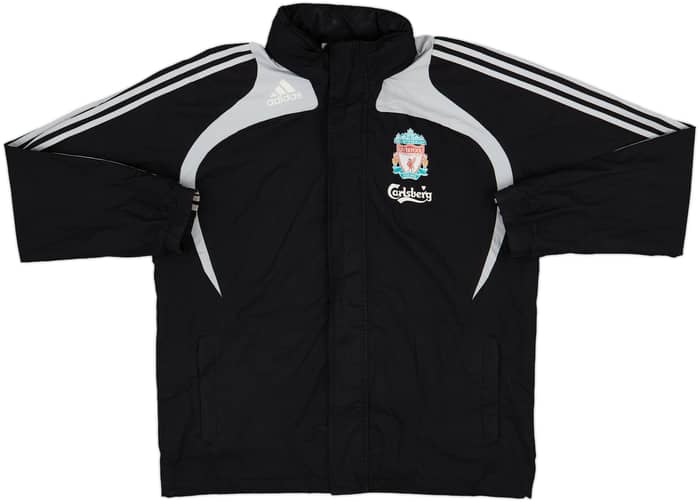 2008-09 Liverpool adidas Hooded Track Jacket - 8/10 - (L)