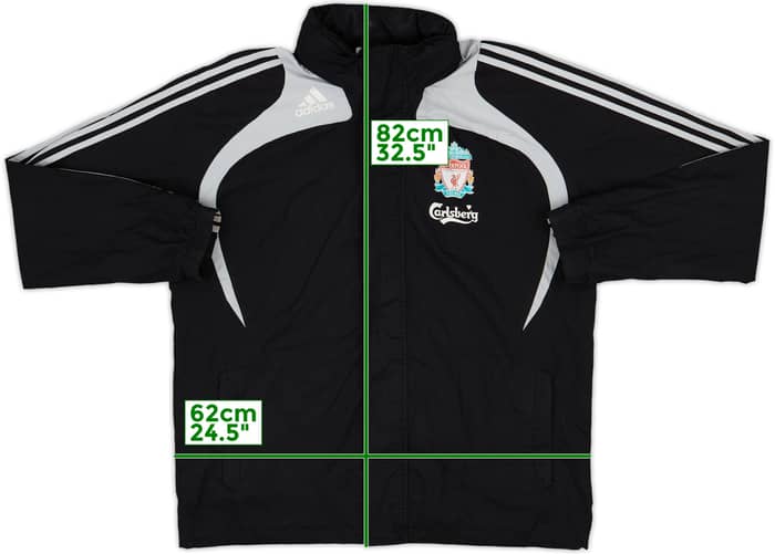 2008-09 Liverpool adidas Hooded Track Jacket - 8/10 - (L)