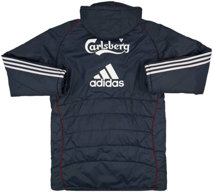 2006-07 Liverpool adidas Hooded Padded Bench Coat - 6/10 - (M)