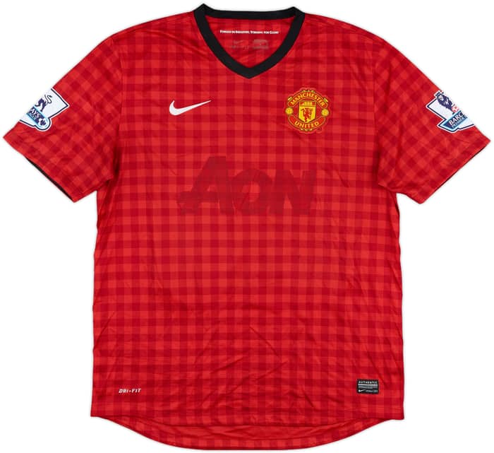 2012-13 Manchester United Squad Signed Home Shirt Champions #20