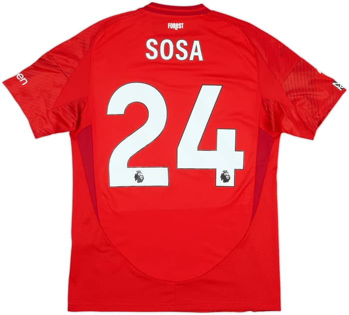2024-25 Nottingham Forest Match Issue Home Shirt Sosa #24