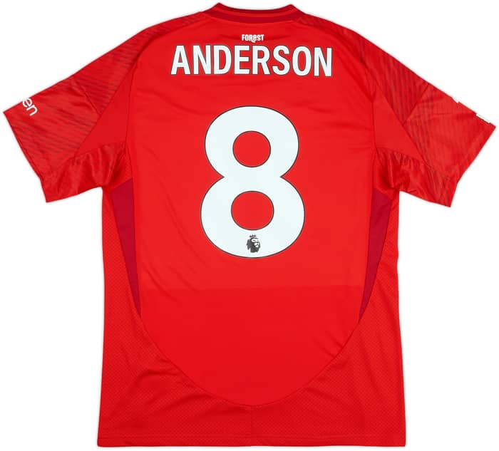 2024-25 Nottingham Forest Match Issue Home Shirt Anderson #8