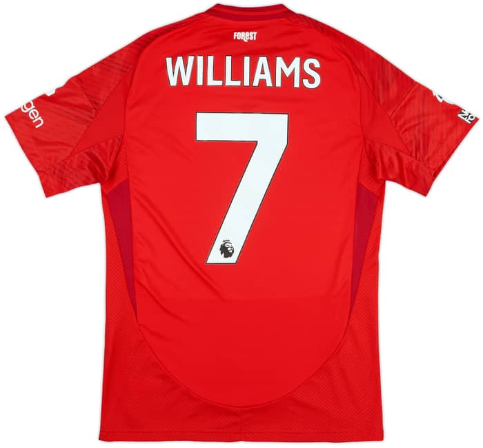 2024-25 Nottingham Forest Match Issue Home Shirt Williams #7