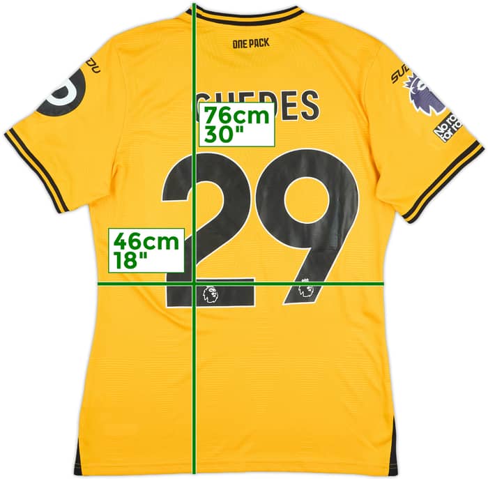 2024-25 Wolves Match Issue Home Shirt Guedes #29