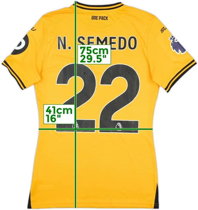2024-25 Wolves Match Issue Home Shirt N. Semedo #22