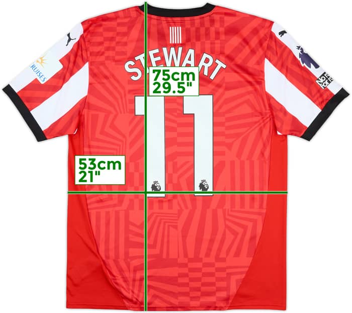 2024-25 Southampton Match Issue Home Shirt Stewart #11