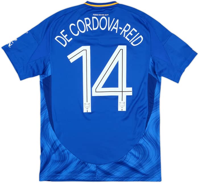 2024-25 Leicester Match Issue Carabao Cup Home Shirt De Cordova-Reid #14