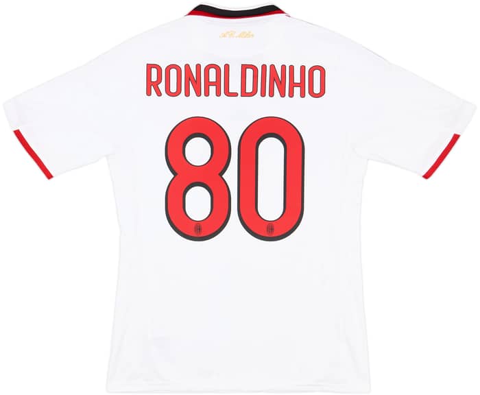 2009-10 AC Milan Away Shirt Ronaldinho #80 - 8/10 - (M)