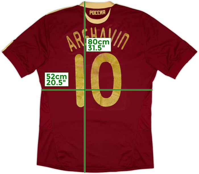 2009-10 Russia Home Shirt Arshavin #10 - 6/10 - (L)