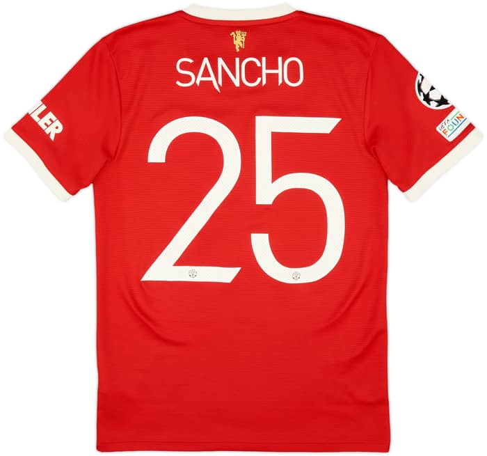 2021-22 Manchester United Home Shirt Sancho #25 - 7/10 - (S)