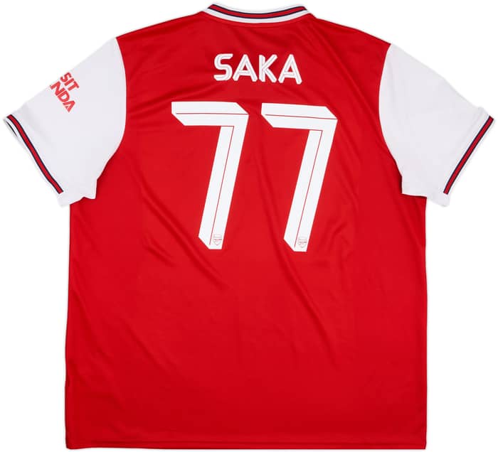 2019-20 Arsenal Home Shirt Saka #77 - 7/10 - (XXL)