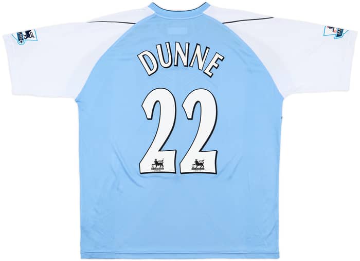 2006-07 Manchester City Home Shirt Dunne #22 - 7/10 - (XL)