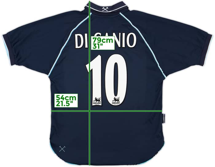 1999-01 West Ham Third Shirt Di Canio #10 - 4/10 - (L)