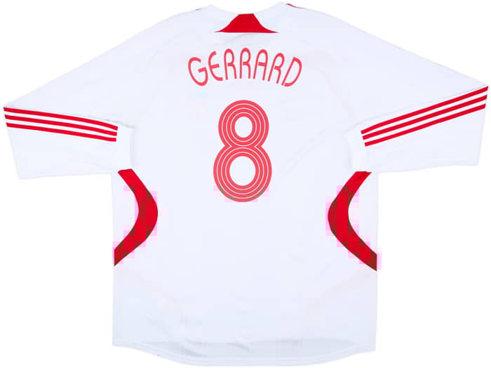 2007-08 Liverpool Away L/S Shirt Gerrard #8 - 7/10 - (3XL)