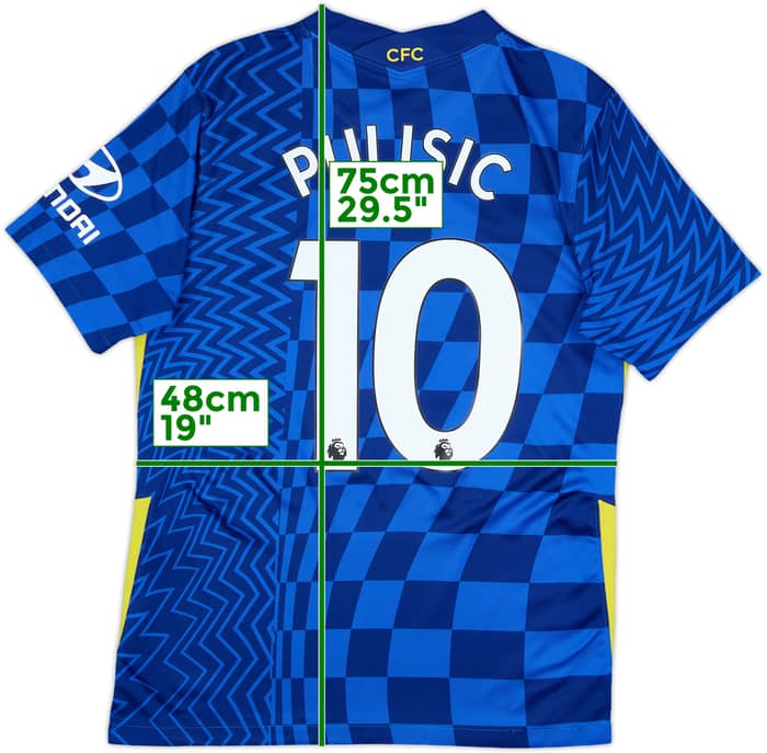 2021-22 Chelsea Home Shirt Pulisic #10 - 8/10 - (M)